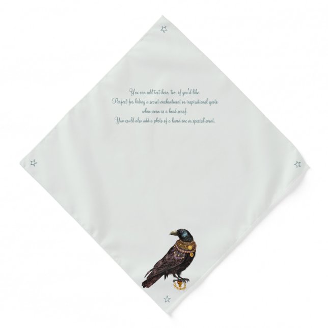 Create Your Own Victorian Steampunk Raven Bandana (Front)
