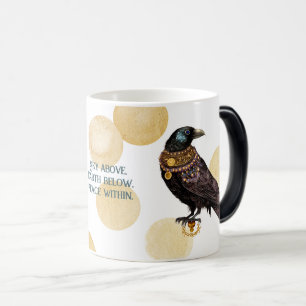 Create Your Own Victorian Steampunk Raven Color Morph Mug