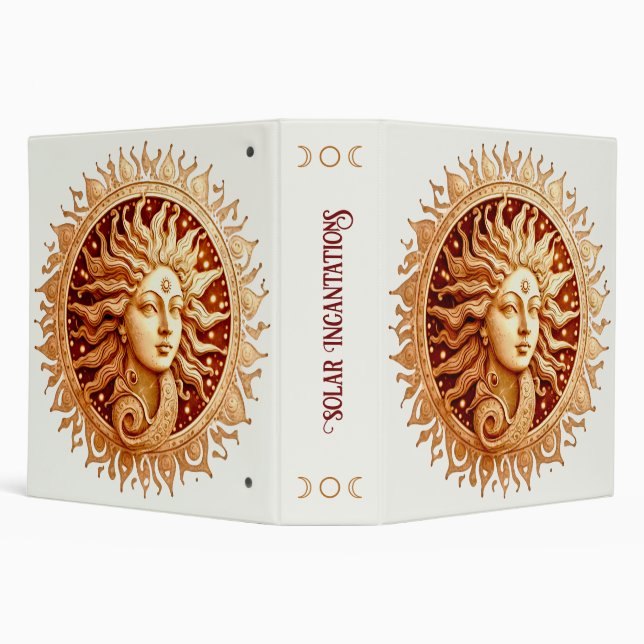 Create Your Own Victorian Sun Goddess 3 Ring Binder (Background)