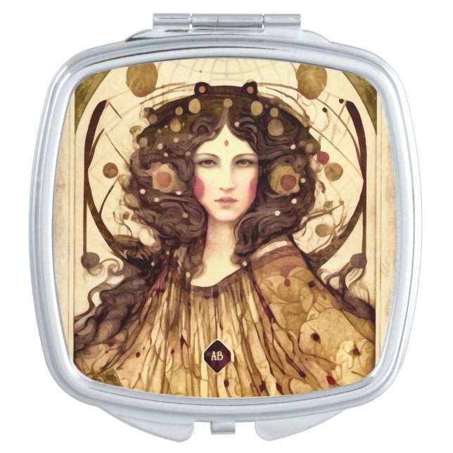 Create Your Own Victorian Witch Compact Mirror (Front)