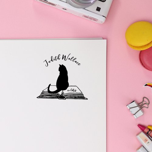 Create Your Own Vintage Cat Custom Books Rubber Stamp