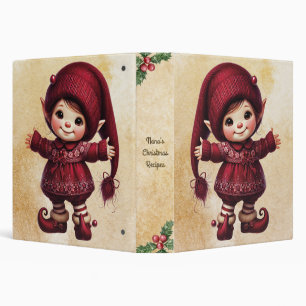 Create Your Own Vintage Christmas Gnome Hug 3 Ring Binder