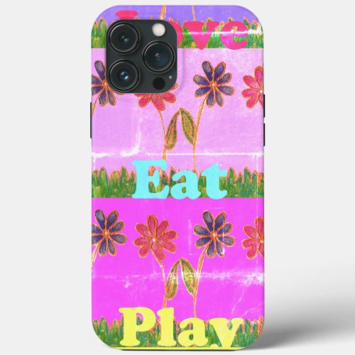 Create Your Own Vintage Hakunamatata Love Eat Play iPhone 13 Pro Max Case