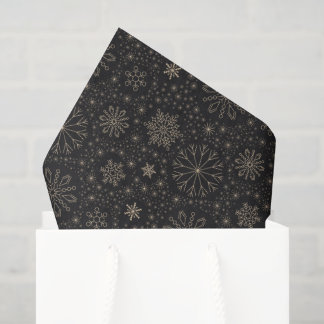 Create Your Own Vintage Minimalist Snowflakes Tissue Paper