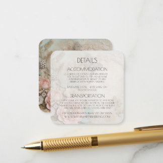 Create Your Own Vintage Shabby Chic Paper Flowers Enclosure Card
