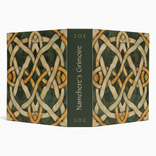 Create Your Own Vintage Style Gold Celtic Knotwork 3 Ring Binder