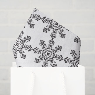 Create Your Own Vintage Stylized Snowflake Tissue Paper