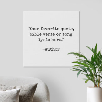 Create Your Own Vintage Typewriter Custom Quote Faux Canvas Print