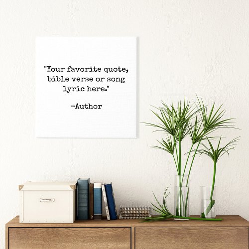 Create Your Own Vintage Typewriter Custom Quote Faux Canvas Print