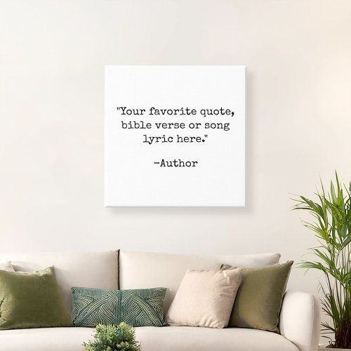 Create Your Own Vintage Typewriter Custom Quote Faux Canvas Print