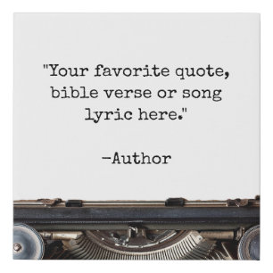 Create Your Own Vintage Typewriter Custom Quote Faux Canvas Print