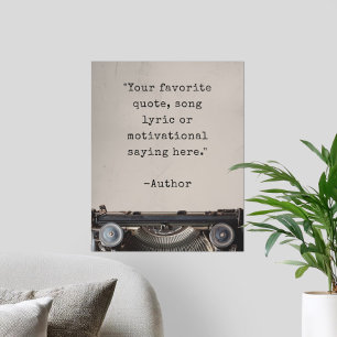 Create Your Own Vintage Typewriter Quote Poster
