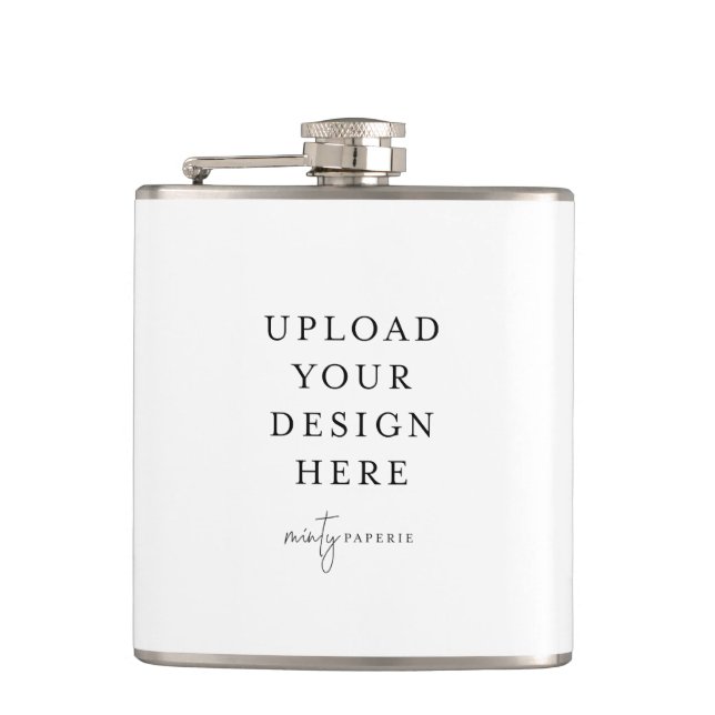 Create Your Own Vinyl Wrapped 6oz. Metal Flask (Front)