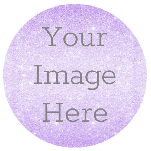 Create Your Own Violet Purple Glitter Dust Classic Round Sticker