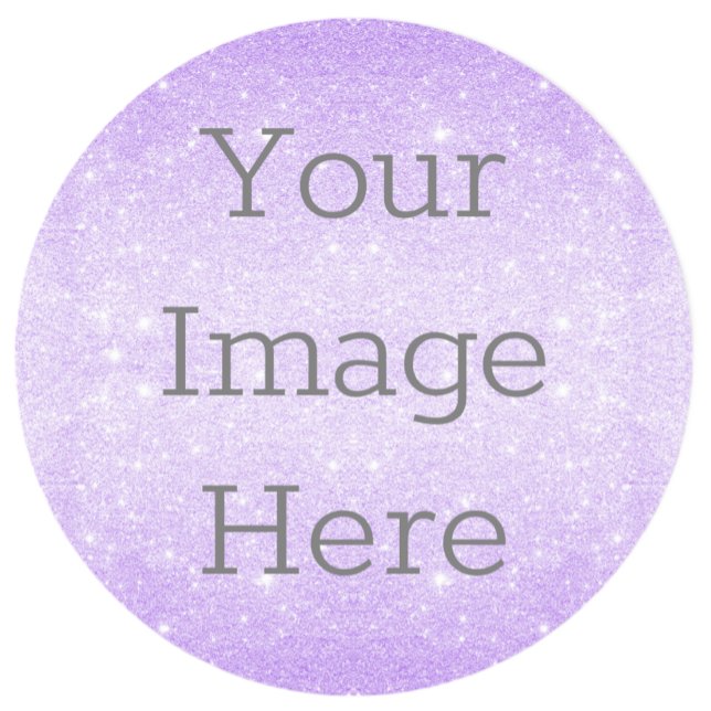Create Your Own Violet Purple Glitter Dust Classic Round Sticker (Creator Uploaded)