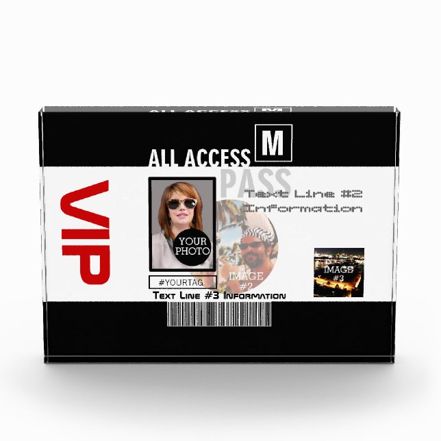 Create Your Own VIP Pass 8 ways to Personalize Award (Front)