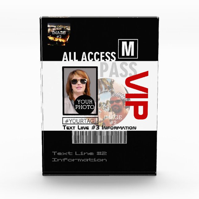 Create Your Own VIP Pass 8 ways to Personalize Award (Front)
