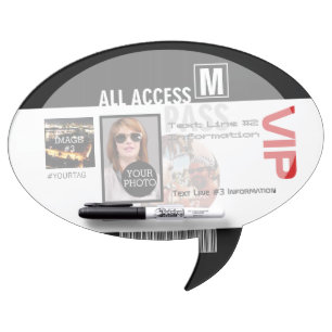 Create Your Own VIP Pass 8 ways to Personalize Dry Erase Board