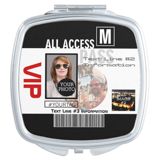 Create Your Own VIP Pass 8 ways to Personalize Vanity Mirror (Front)