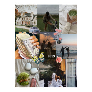 Create Your Own Vision Board 2025 Photo Collage Poster
