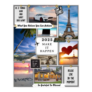 Create Your Own Vision Board Dream Goal LOA Year Poster