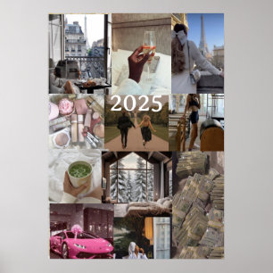 Create your Own Vision Board Manifestation 2025 Poster