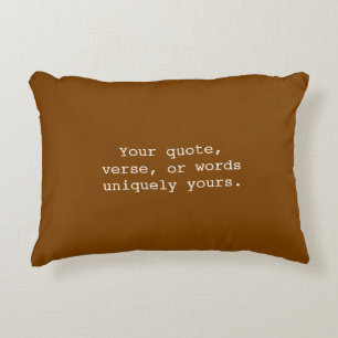 Create Your Own Warm Chocolate Accent Pillow