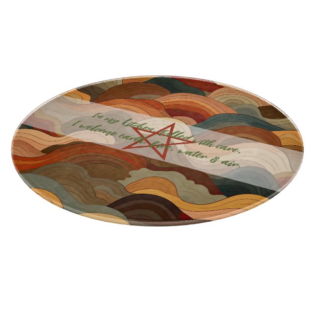 Create Your Own Warm Sunset Waves Cutting Board (Corner)