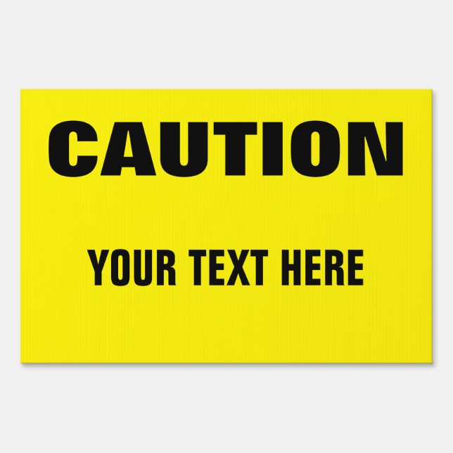 Create your own warning sign with custom text (Front)