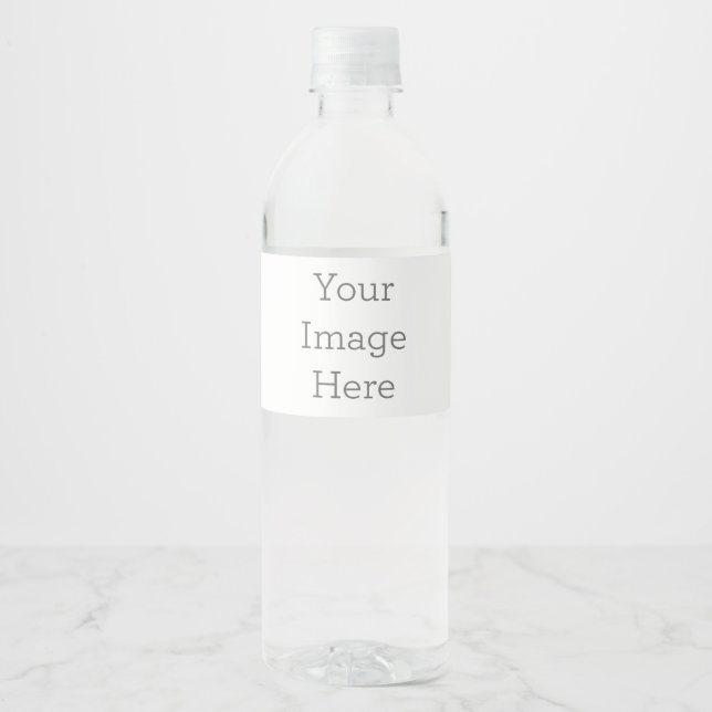 Custom Water Bottle Label (8" x 2.125") (Front)