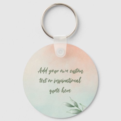 Create Your Own Watercolor Motivational Quote Keychain
