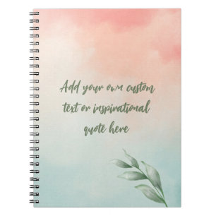 Create Your Own Watercolor Motivational Quote Notebook