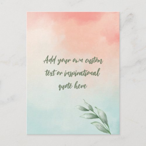 Create Your Own Watercolor Motivational Quote Postcard