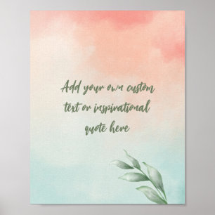 Create Your Own Watercolor Motivational Quote Poster