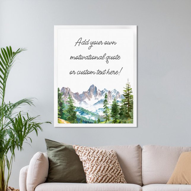 Create Your Own Watercolor Mountain Quote Poster (Creator Uploaded)