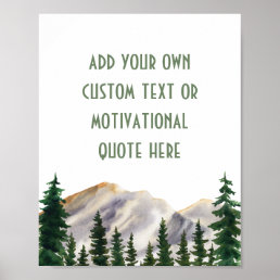 Create Your Own Watercolor Mountains Poster