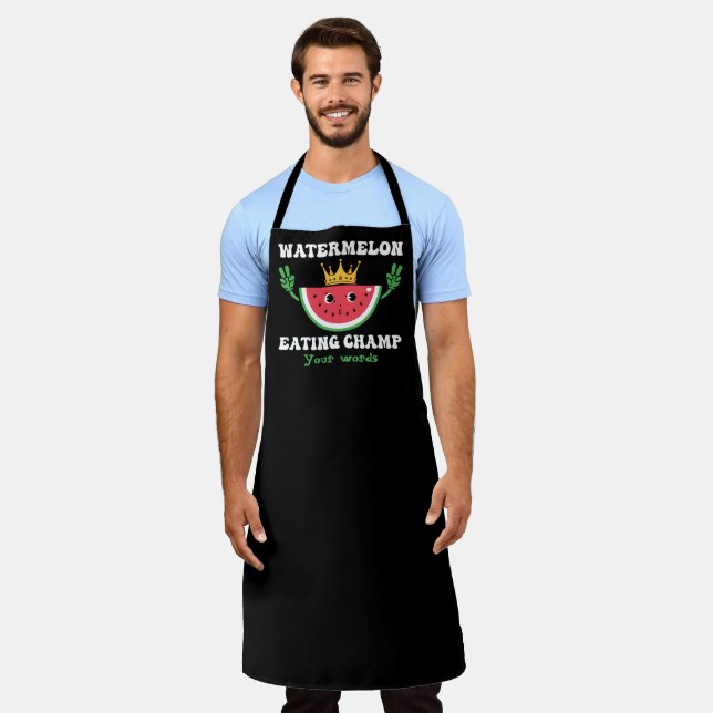Create Your Own Watermelon Eating Champ Apron (Worn)