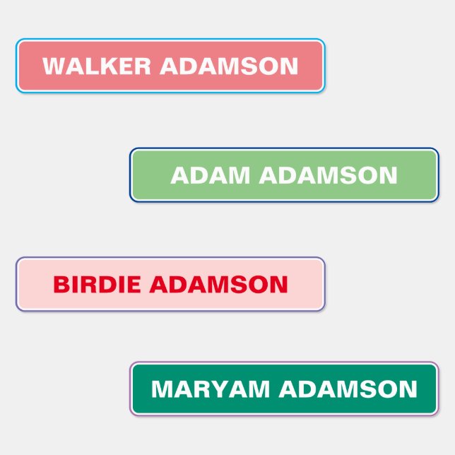 Create Your Own Waterproof Name Labels (Group)