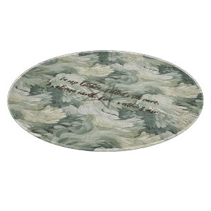 Create Your Own Wavy Green Feathers Cutting Board