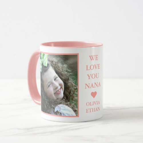 Create Your Own We Love You Nana  2 Photo Mug