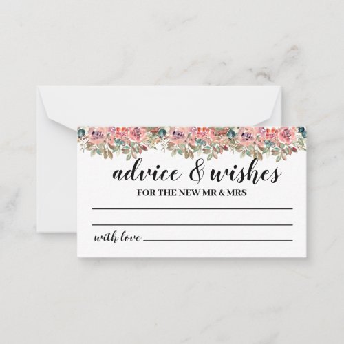 Create your own wedding advice and wishes card