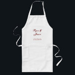 Create your own wedding apron<br><div class="desc">Perfect gift for kitchen / bar wedding or bridal showers - customized do it yourself wedding apron.  Easily add bride and groom's name,  date,  monogram or other text</div>