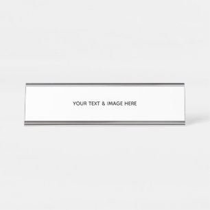 Create Your Own wedding custom Flat Note Card Desk Name Plate