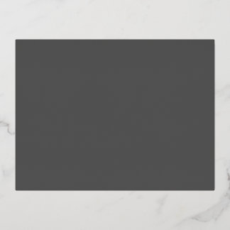 Create Your Own wedding dark gray Foil Holiday Postcard