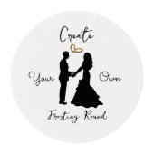 Create Your Own Wedding Edible Frosting Rounds (Front)