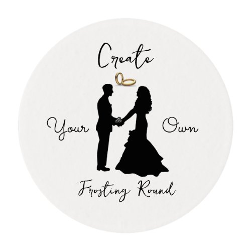 Create Your Own Wedding Edible Frosting Rounds