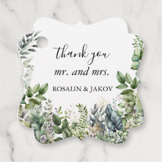 Create Your Own wedding eucalyptus Favor Tags