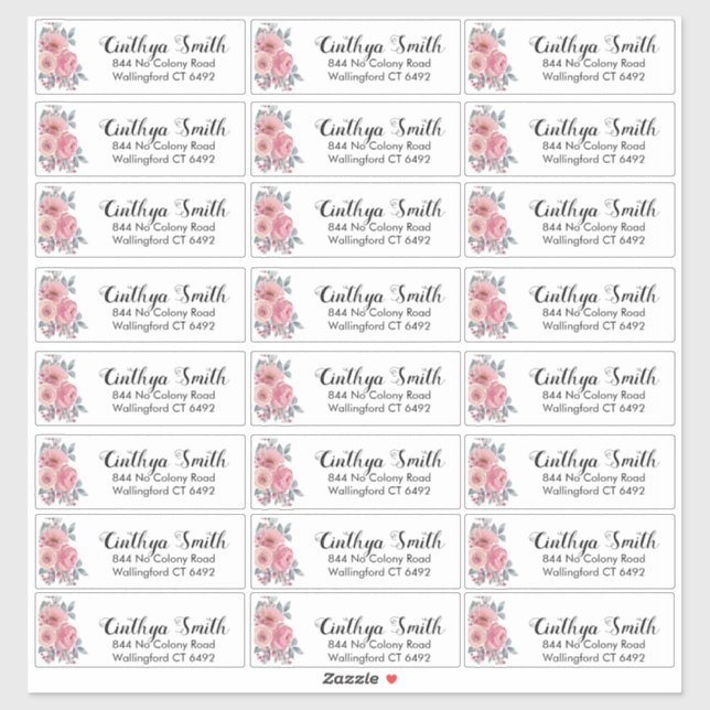 Create Your Own Wedding Guest Address Sticker (Sheet)