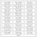 Create Your Own Wedding Guest Address Sticker