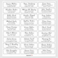 Create Your Own Wedding Guest Address Sticker